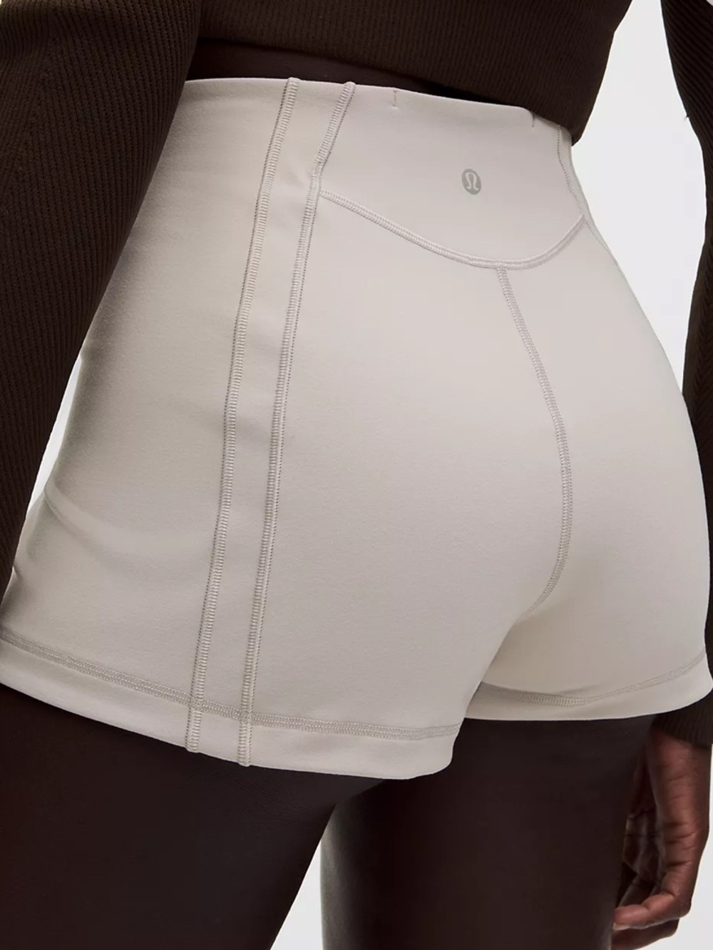 Lululemon Define Micro Short Luon Size M Down Gray/ Beige High Rise NWT $68*K17